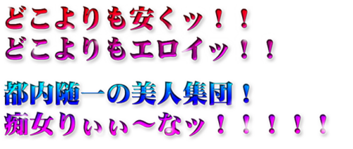 どこよりも安くッ！どこよりもエロイッ！都内随一の美人集団！痴女りぃぃ～な！